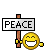 peace on sign